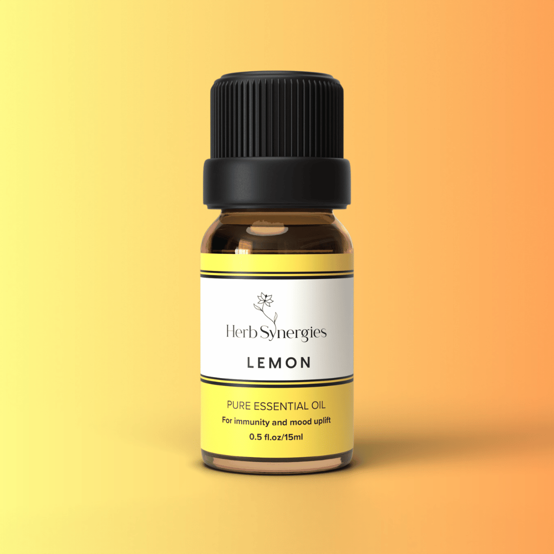 Amber bottle labeled 'Skin Envy' essential oil blend with roller applicator.